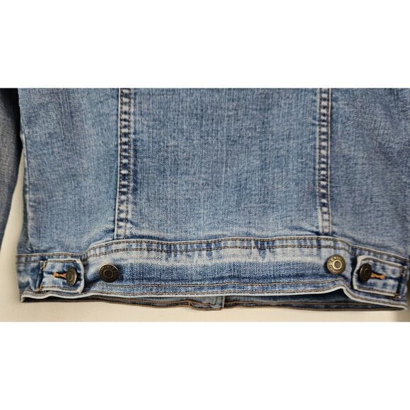 Old Navy Womens Denim Jean Jacket Size Small Blue Classic Casual Button Front - Picture 8 of 10